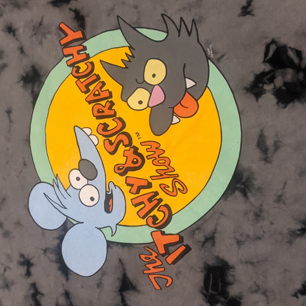 The Itchy and Scratchy Show tie dye shirt